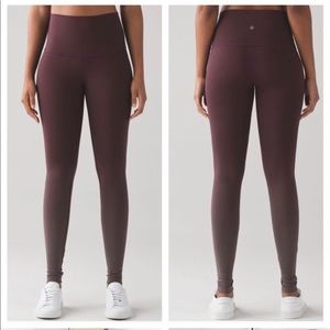 Lululemon Wunder Under Hi-Rise Black Cherry Ombré